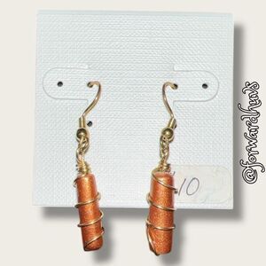 Bundle Sale 3 for $15 | Copper-Colored Earrings Wrapped in Gold Tone Wire